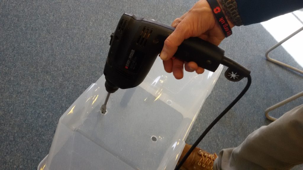 step 1 - drilling holes